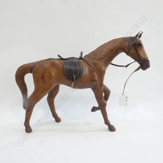 DECORATIVE LEATHER HORSE L.360mm