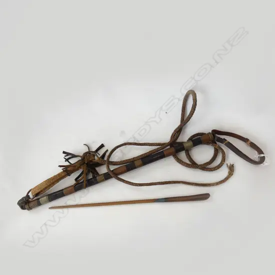 VINTAGE CATTLE WHIP & WAND 