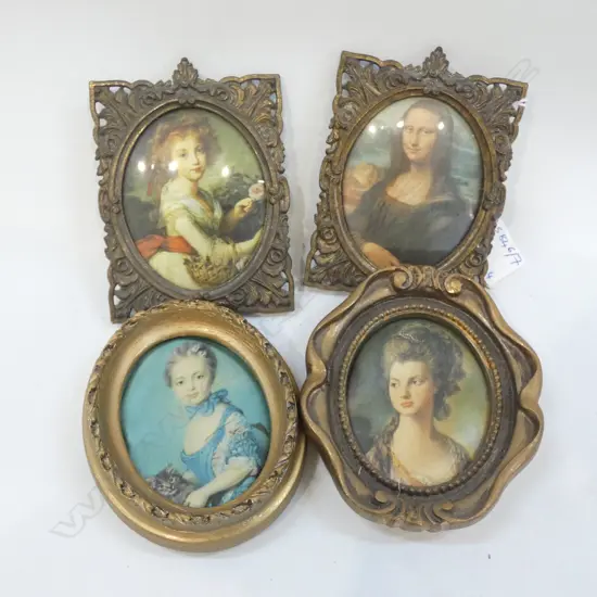 4 CLASSICAL MINIATURES FRAMED