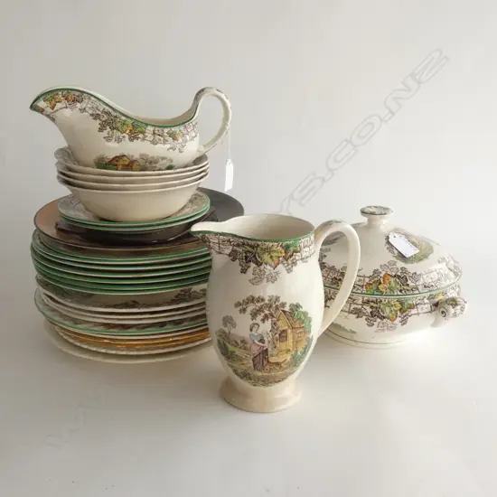 BOX LOT ASST. CERAMICS INCL. SPODES BYRON