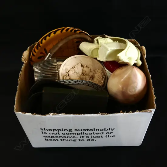 BOX MISC;  OLD CARD GAME / PLATE/ TOOLS  KITCHENALIA/ SILVER PLATE ETC..