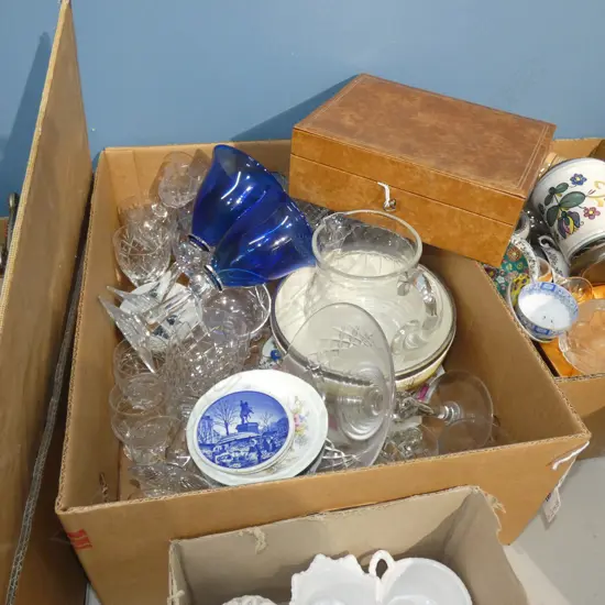 BOX LOT ASST. CRYSTAL ETC