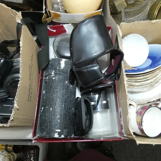 SM BOX CAMERA EQUIPMENT; LENSES ETC.