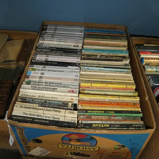 BOX LOT BOOKS; PULP FICTION ETC