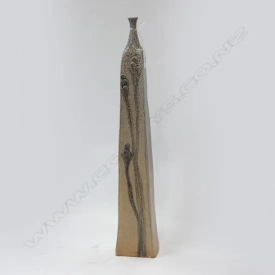 POTTER UNKNOWN TALL SALT GLAZE SPECIMAN VASE 470mm