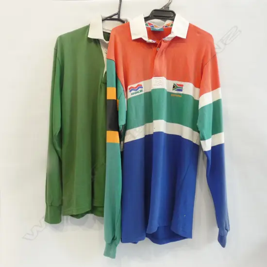 TWO VINTAGE RUGBY JERSEYS; FRANCE / GB & SOUTH AFRICA 
