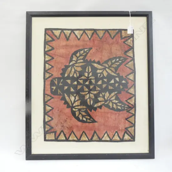 FRAMED TAPA CLOTH 400 X 500MM