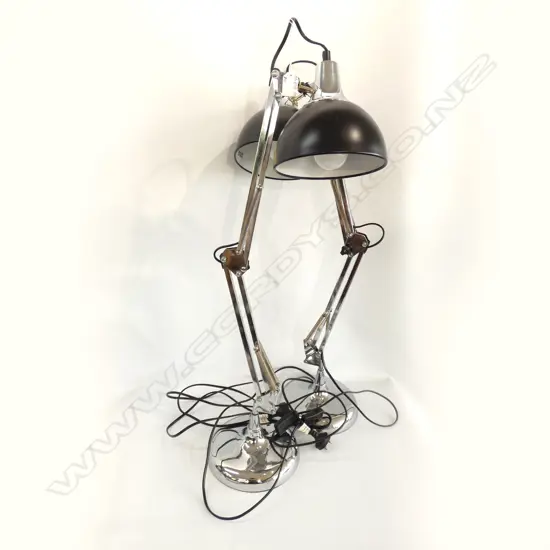PR MODERN BLACK & CHROME ANGELPOISE LAMPS APPROX H. 800MM