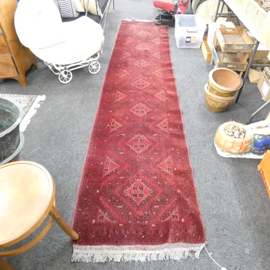 ANDKHOY ALL WOOL HAND KNOTTED RUNNER 3700x825mm