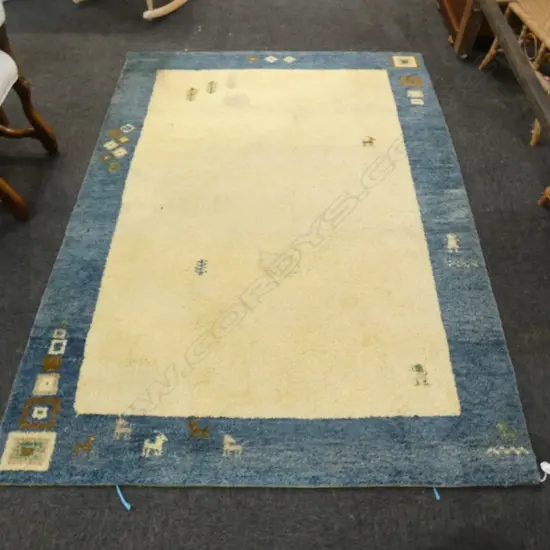 HAND KNOTTED GABBEH RUG 1460x2040mm SOME MARKS