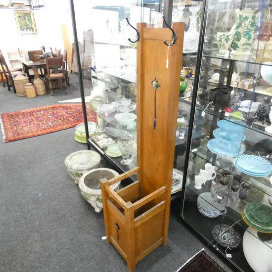 OAK HALL COAT & UMBRELLA STAND H 1610MM