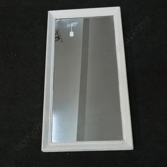 MIRROR; WHITE PAINTED FRAME 940x510mm