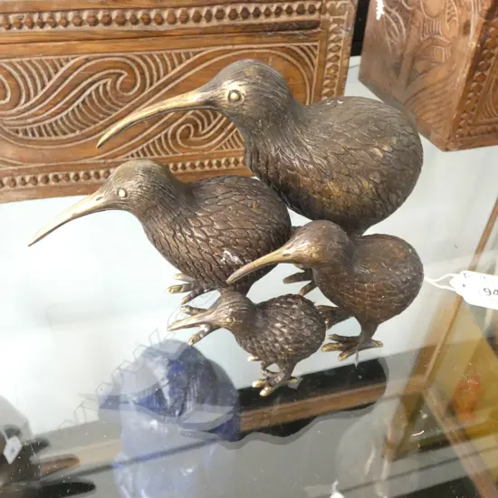 4 BRONZE KIWIS H.100mm