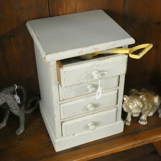 JEWELLERY OR TRINKET DRAWERS & OLD CHILD'S TOY SPADE