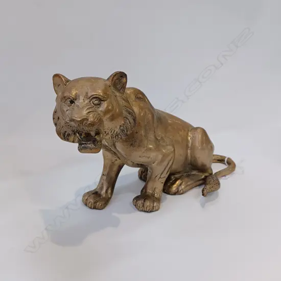 POLISHED BRONZE LION L.260mm