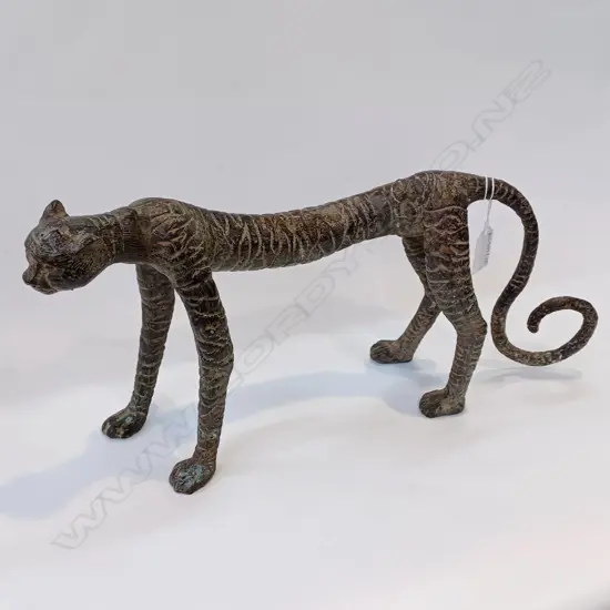 BRONZE STYLISED THIN CHEETAH L.410mm