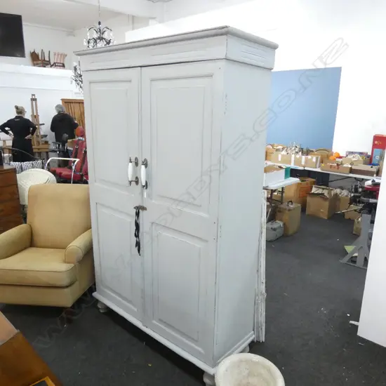 PAINTED COUNTRY STYLE ARMOIRE...