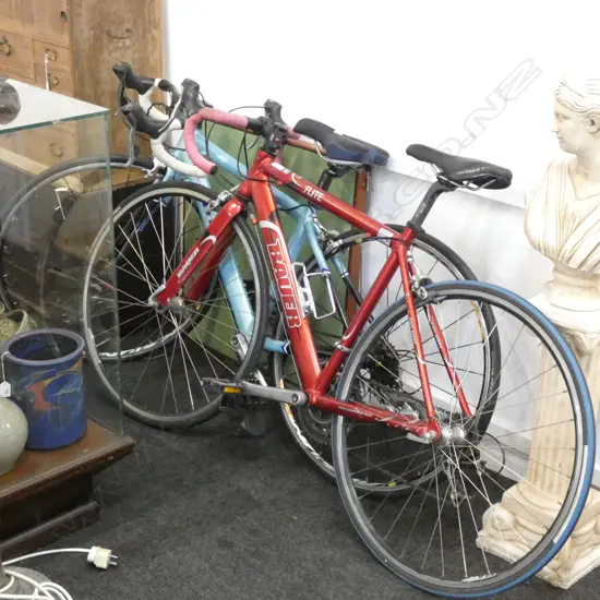 2 ADULT CARBON FIBRE RACING BIKES; KONA & BAUER