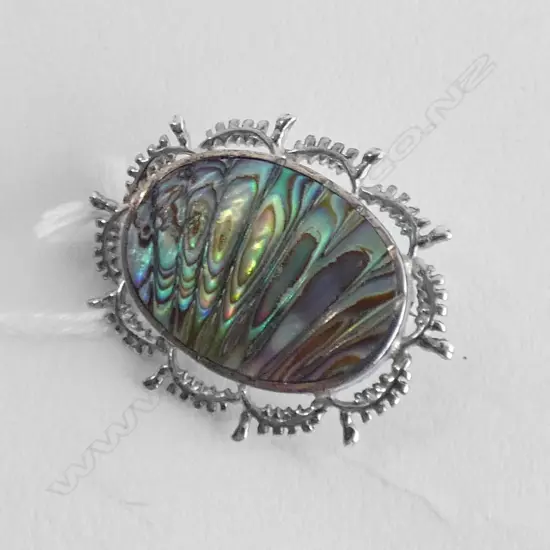 ATAAHUA SILVER & PAUA BROOCH