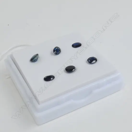 SIX 6CT OVAL FACETED SAPPHIRES 