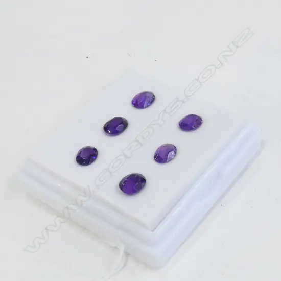 SIX 9.15CT OVAL AMETHYSTS 