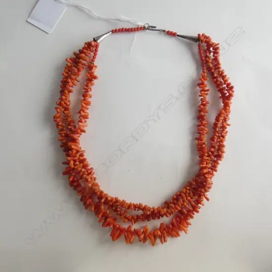 3 STRAND CORAL NECKLACE
