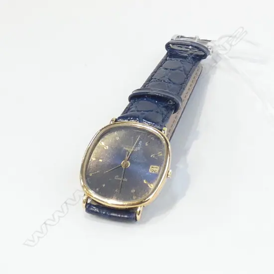 Longines Quartz Blue/gold. Require battery dial A.F.