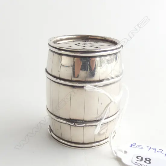 STG SILVER SALT BARREL DENMARK H.60mm 78 GRAMS