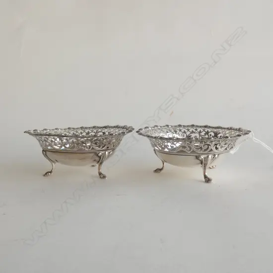 PR STG SILVER BON BON DISHES SHEFFIELD 1908 155 GRAMS 