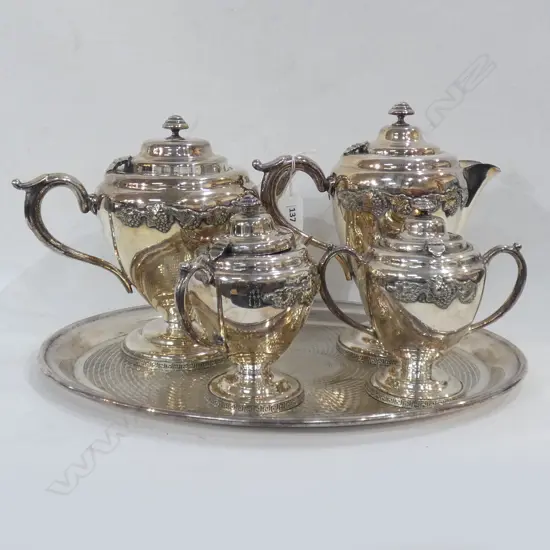 4 PCE EP TEA & COFFEE SET + TRAY