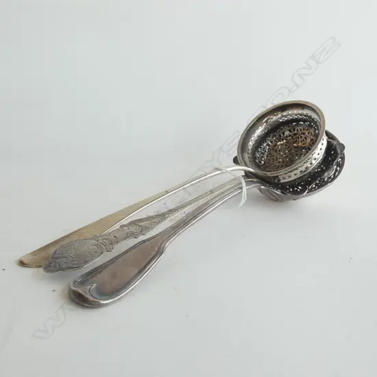 3 CONT. SILVER SIFTER SPOONS 