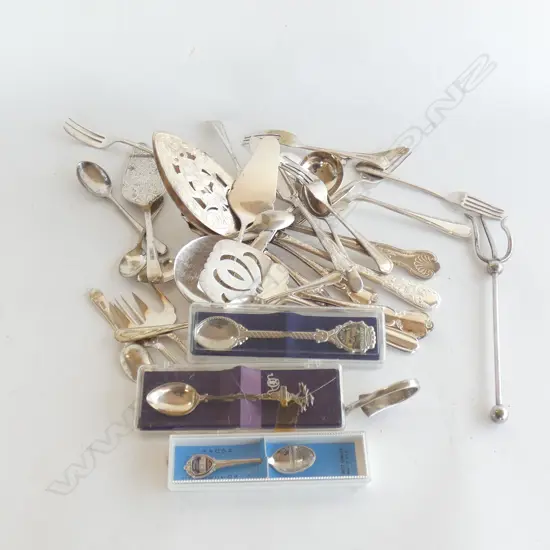 LG BAG ASST CUTLERY; SILVER PLATE ETC. 