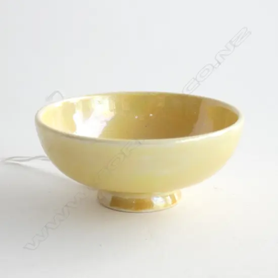 SM RUSKIN YELLOW LUSTRE DISH C1921 DIA  60MM