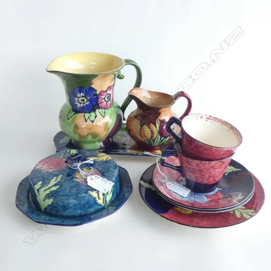 9 PCES ASST. TUNSTALL; 2 C&S, LIDDED DISH, 2 JUGS, 2 PLATES