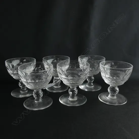 6 SMALL WATERFORD 'COLLEEN' GLASSES H.90mm