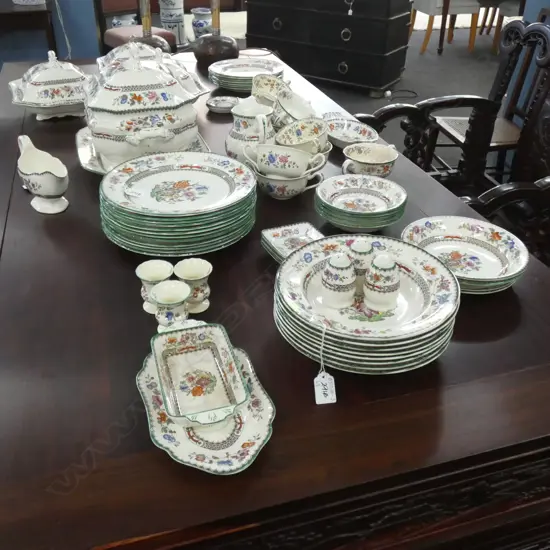 SPODE COPELAND 'CHINESE ROSE' LG PART DINNER SERVICE (APPROX 68) SOME A/F  ....