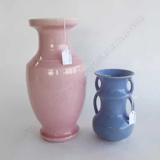 ORIENTAL PINK VASE H.320mm + BLUE VASE H.180mm