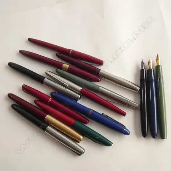 14 ASST FOUNTAIN PENS; SHAEFFER / PARKER ETC..