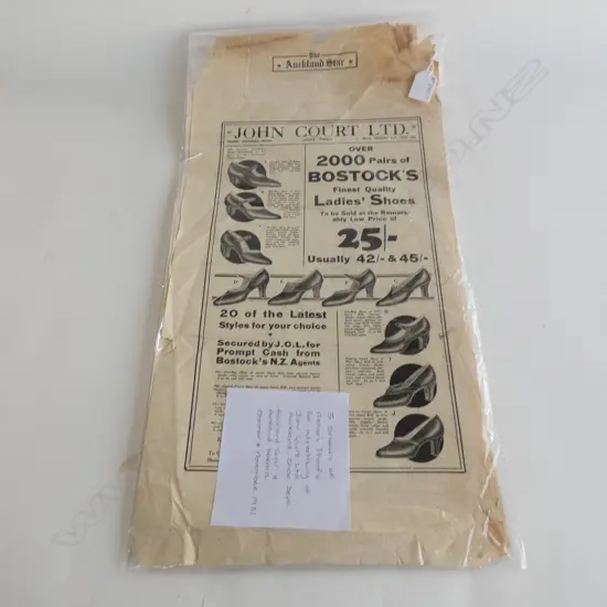 3 SHEETS ARTISTS PROOF ADVERTISING AUCKLAND STAR 1930