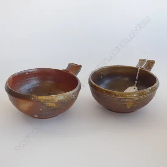 PR DUNCAN SHEARER SOUP BOWLS, ASP ANAGAMA KILN 140mm dia