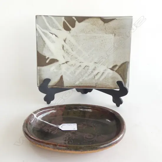 PAUL WOTHERSPOON STUDIO POTTERY DISH L.195mm + OTHER 