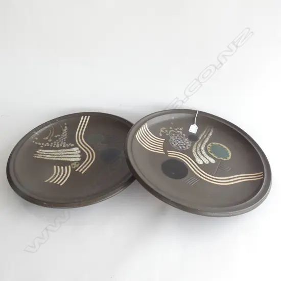 2 BRIAN GARTSIDE PLATES 410mm dia