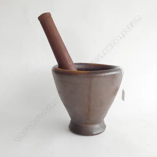 POTTERY MORTAR & PESTLE H.200mm