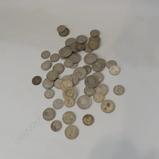 BAG COINS MAINLY NZ PRE 1946 500GMS