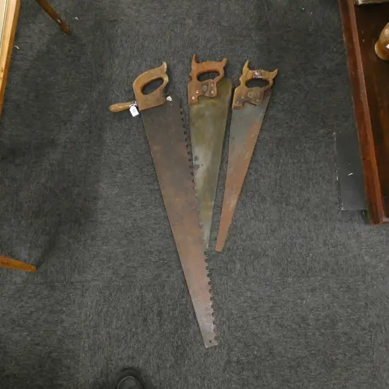 3 OLD SAWS DISTON ETC L.1050mm