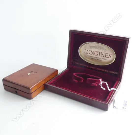 LONGINES VINTAGE WATCH BOX RED VELVET INTERIOR...