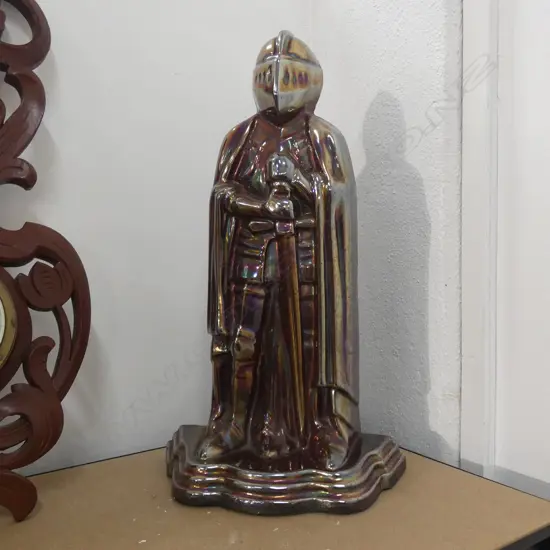 CAST IRON KNIGHT STAND LUSTRE FINISH H.380mm