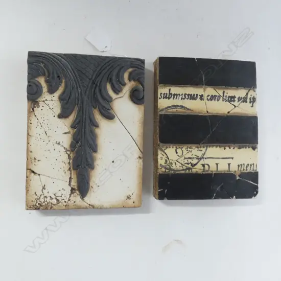 TWO SID DICKENS MEMORY TILES; 1 T194