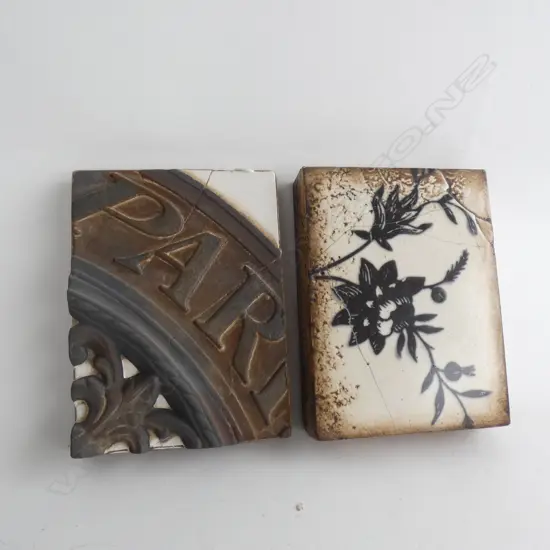 TWO SID DICKENS MEMORY TILES; T41 & T198