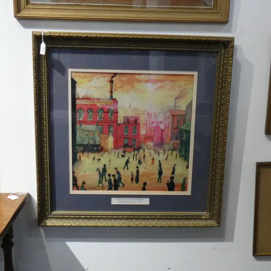 M. C. ORME PRINT AFTER LOWRY 'BODDINGTONS BREWERY' 1988 400x400mm